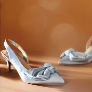 Anthropologie Weddings Seychelles Neve Heels Light Baby Blue
